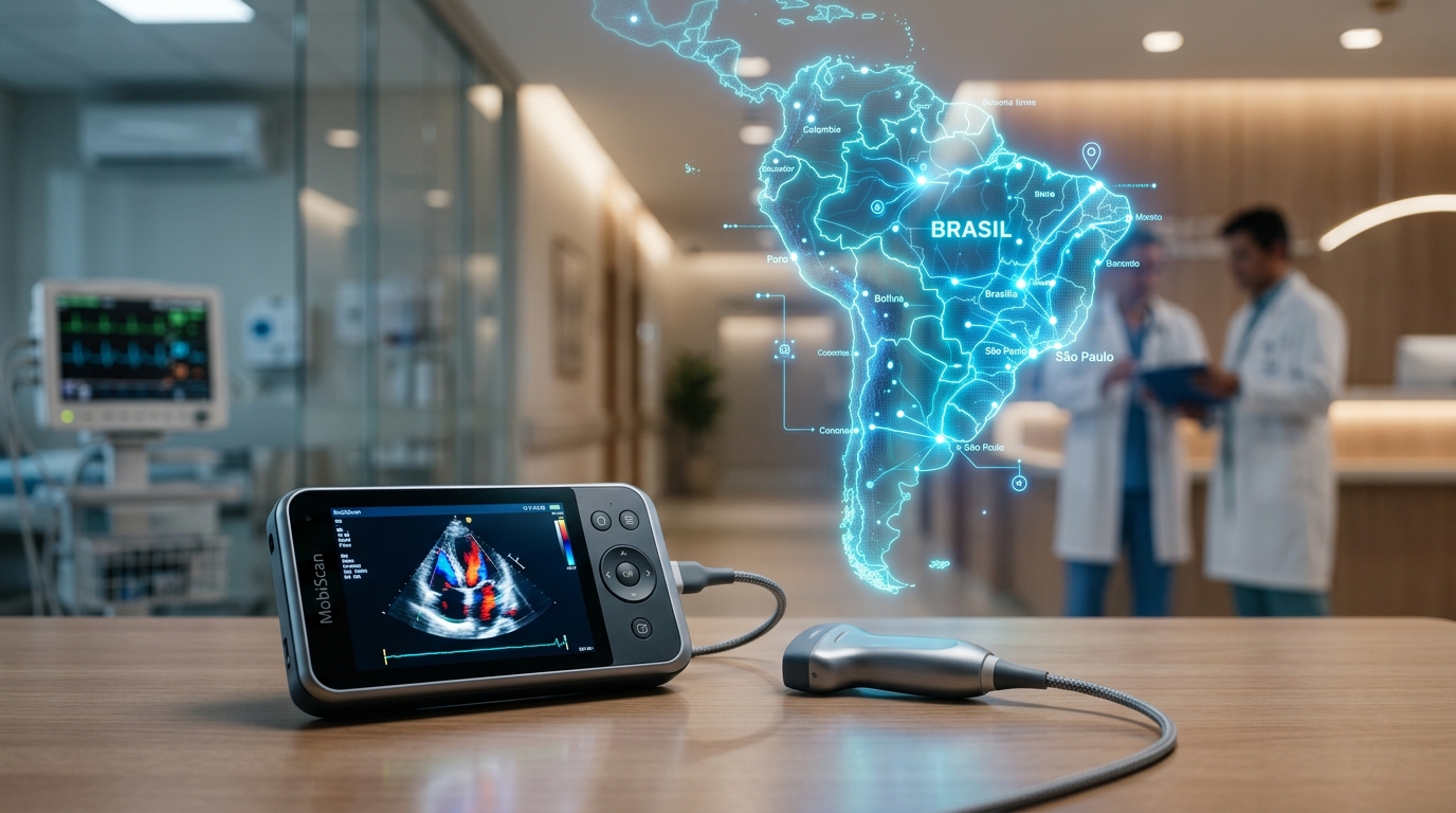 Siemens Acuson P10 pocket-sized handheld diagnostic ultrasound device for the Brazilian healthcare market